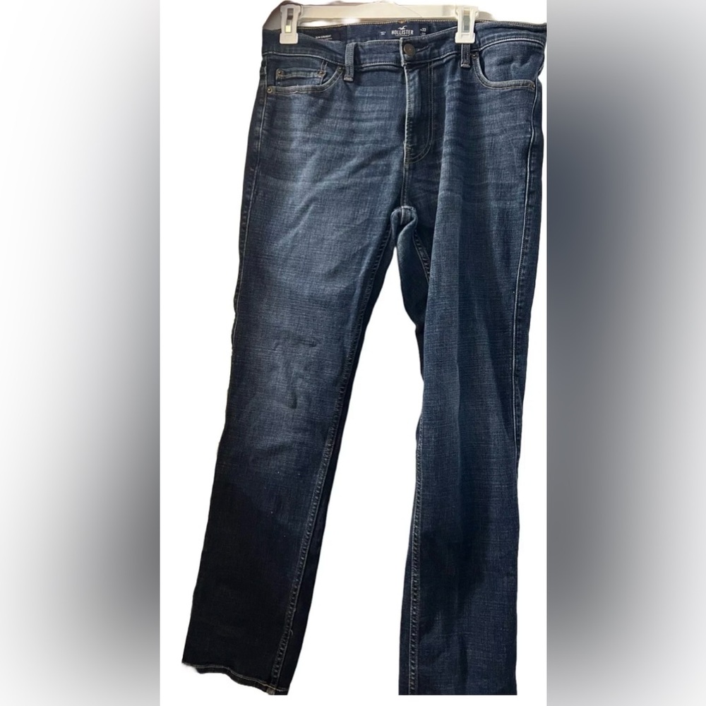 Hollister Jeans Men's 33 x 32 Slim Straight Advanced Stretch Blue Denim Pants
